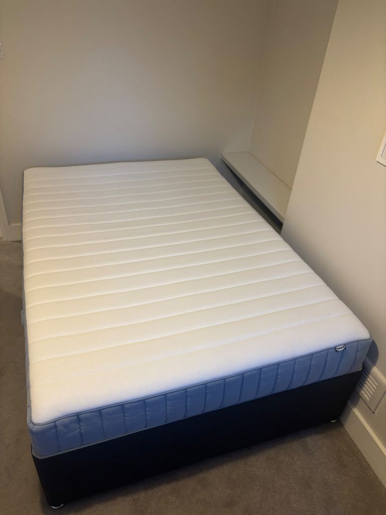 Divan bed + IKEA Valevag mattress double 