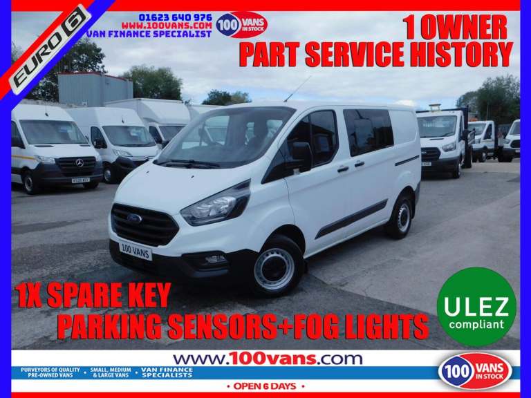 2022 Ford Transit Custom 2.0 300 EcoBlue Leader Crew Van L1 H1 Euro 6 (s/s) 5dr PANEL VAN Diesel ...