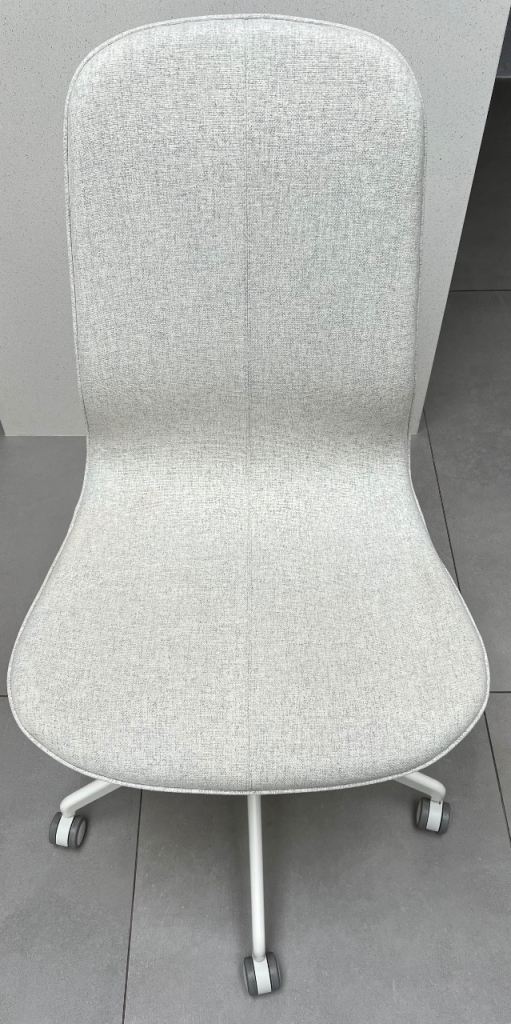 Beige/white IKEA LÅNGFJÄLL adjustable office chair