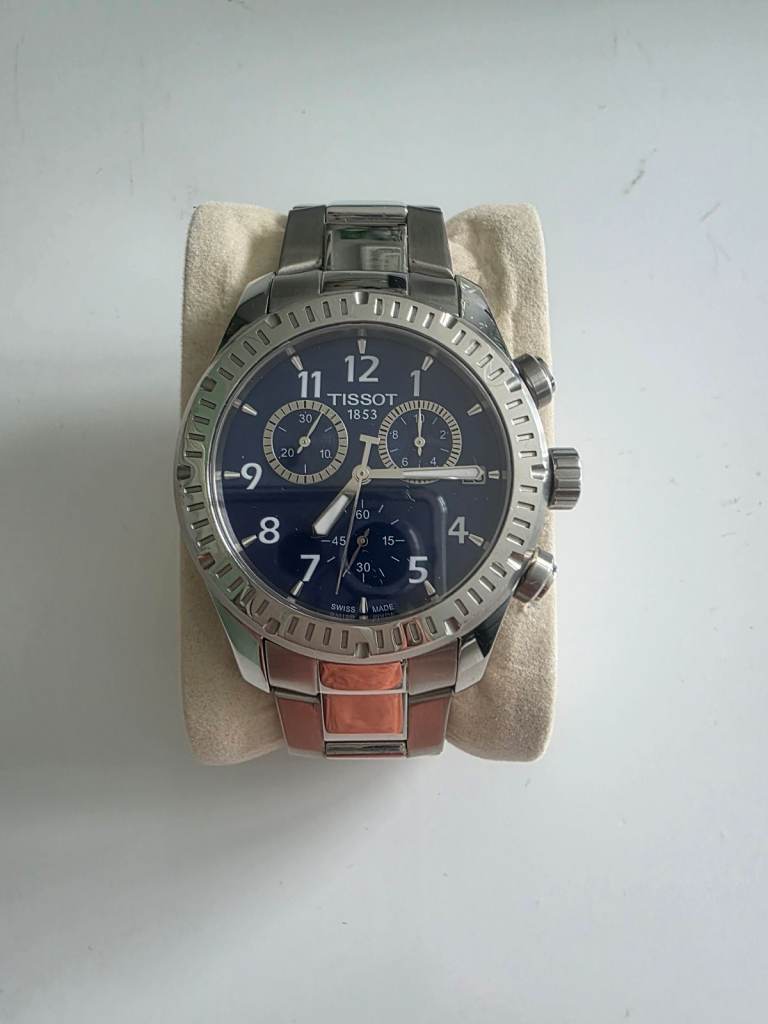 Tissot 1853 Chronograph Watch - Blue Dial, Good Condition
