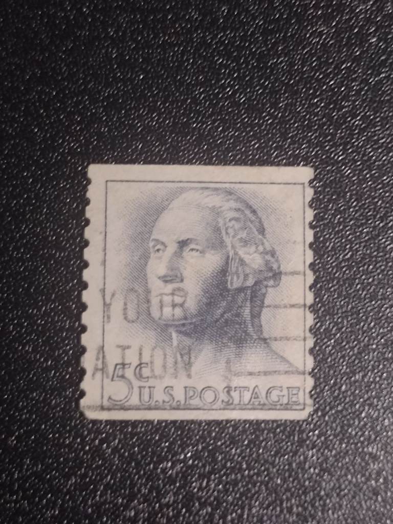 Vintage US Postage Stamp - George Washington 5 Cent