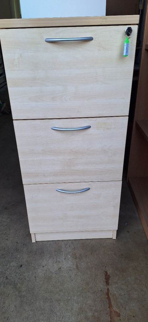 Wooden 3 Drawer Filing Cabinet/Storage
