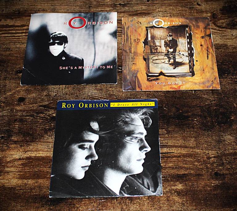 Roy Orbison – She’s A Mystery to Me  You Got It  I Drove All Night – 3× 7 Vinyl Singles VG+