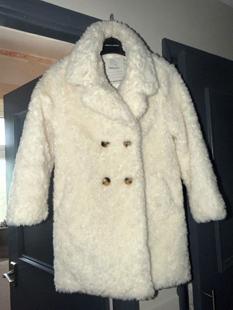 Girls fluffy Borg smart jacket 9-10 yrs