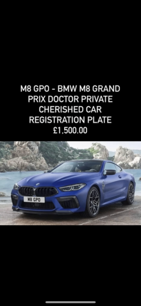 PRIVATE REGISTRATION PLATE NUMBERS