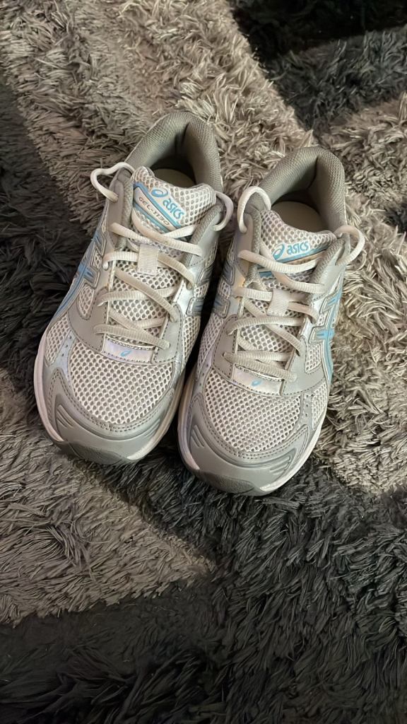 ASICS Grey and Blue Trainers – Good Condition