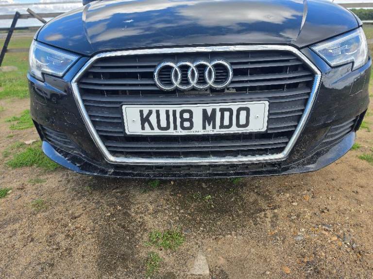 Audi A3 MK3 8V Front Bumper Complete Grey 2018 Facelift Black Breaking Parts