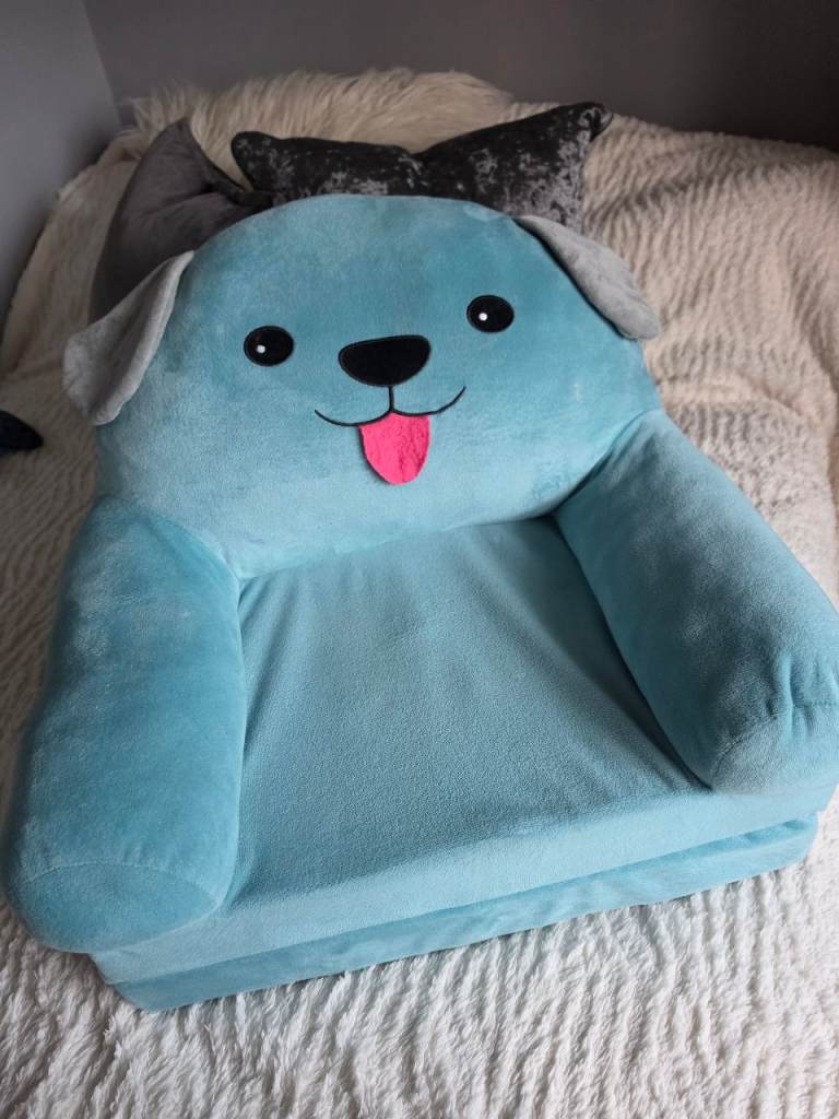 Blue dog flip kids sofa