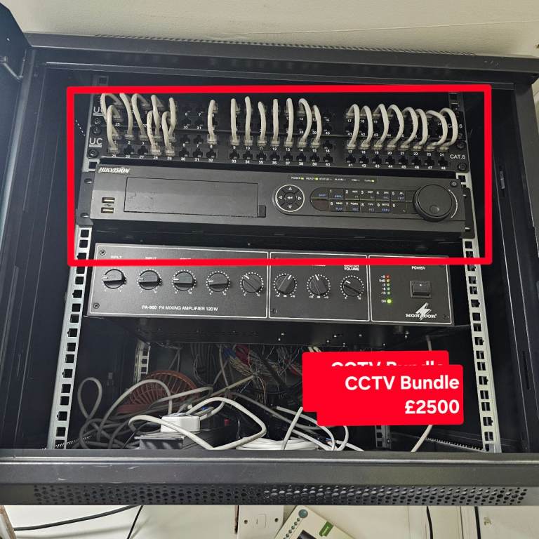CCTV System Bundle – 24 Cameras + 6TB DVR + Rack – £2,500 (Offers welcome)