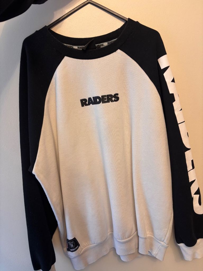 Primark NFL Raiders Sweatshirt – Black & White, Good Condition
