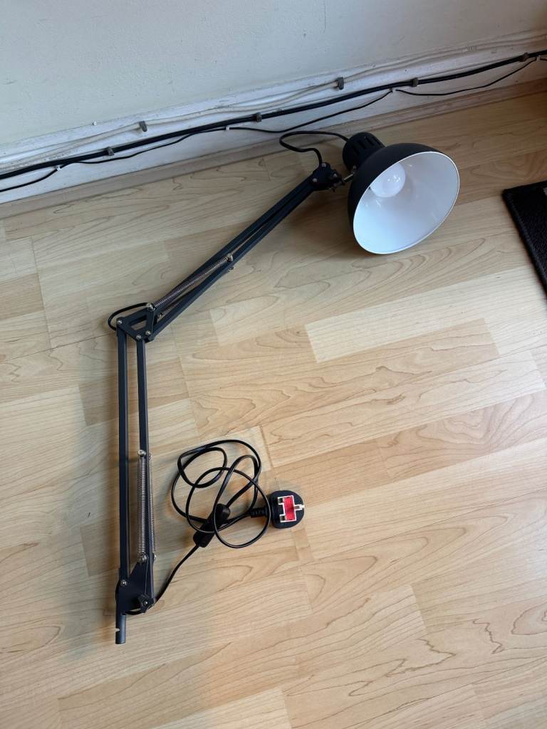 Ikea Tertial Work Lamp Adjustable Arm Table Desk Study Grey