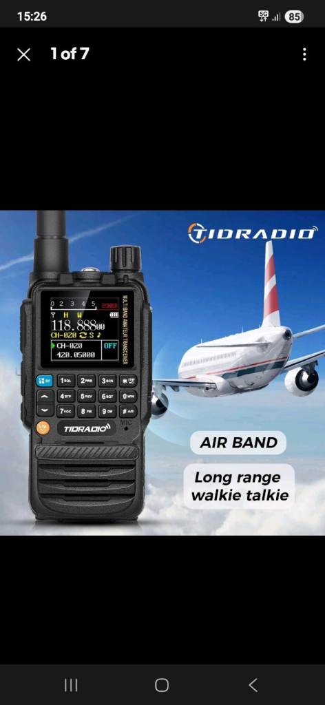 Radio Scanner, AM, Avaition, Airports, Aeroplane, Scanner, Walkie Talkie, Radio. 