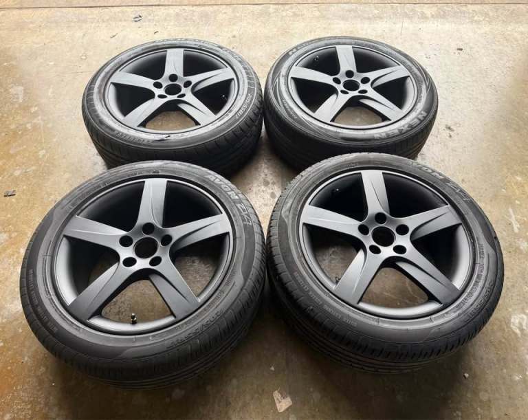 REFURBISHED GENUINE OEM SEAT 17” 5x112 ALLOY WHEELS + BRIDGESTONE TYRES CADDY GOLF SEAT SKODA  