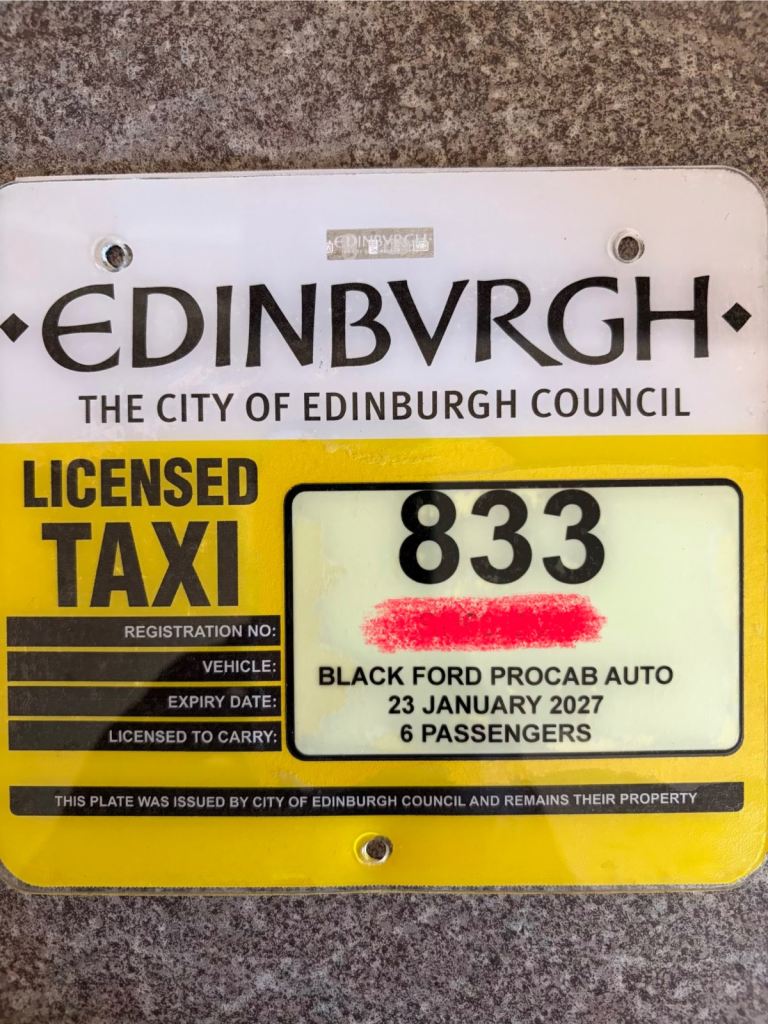 Black cab license sale