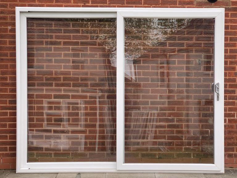 UPVC DOUBLE GLAZED SLIDING PATIO DOOR & KEY 258cm WIDE 207cm HIGH Can Deliver