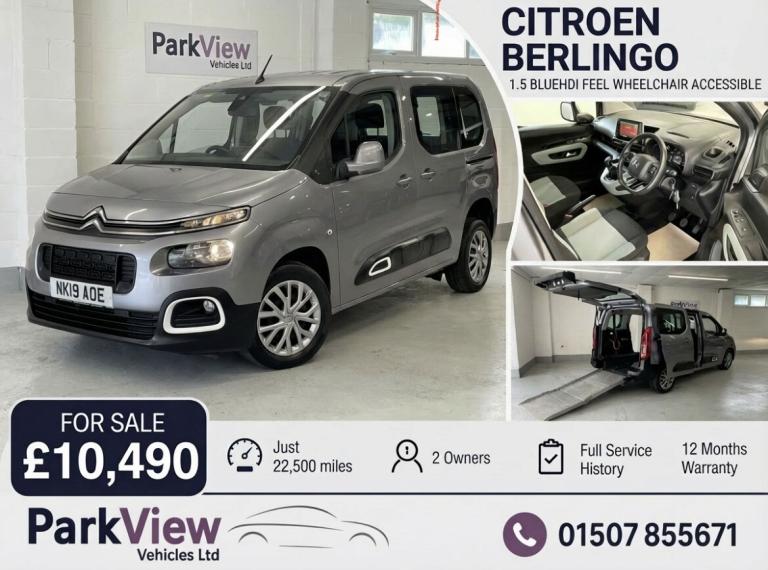 CITROEN BERLINGO 1.5 BlueHDi Feel Wheelchair Accessible Disabled Access Vehicle