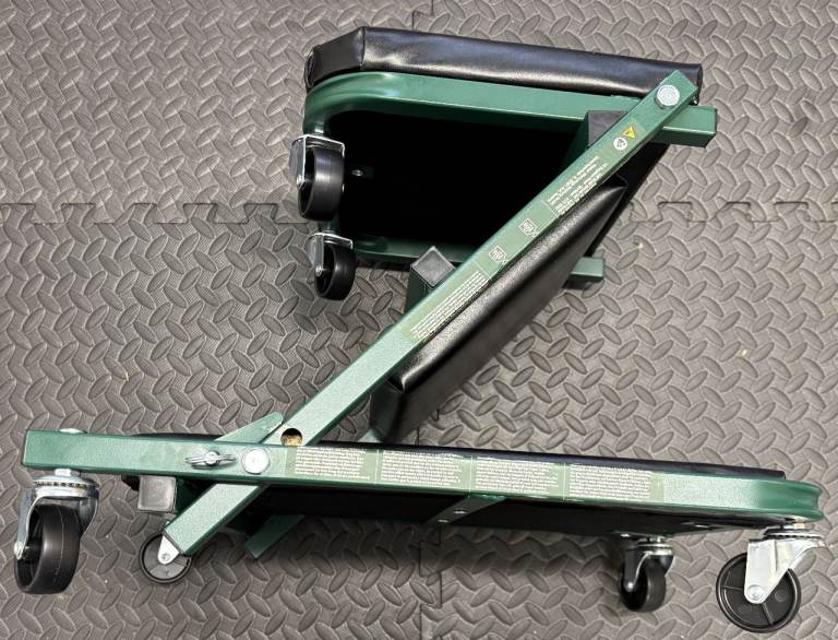 Parkside 2 in 1 Foldable Workshop Crawler/Creeper Board and Stool (150kg Load)