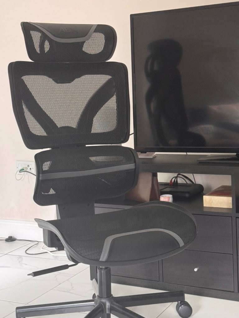 ADX Ergonomic X 24 Gaming Chair Black Grey PC Console Adjustable Arm Back Seat