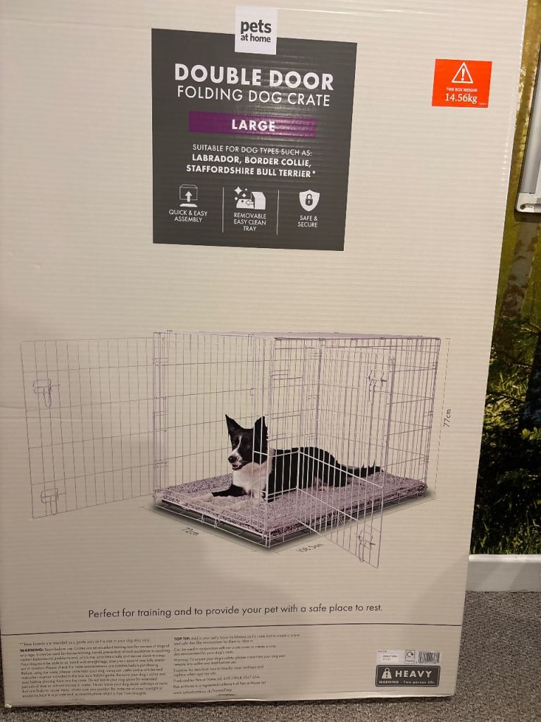Large folding dog crate