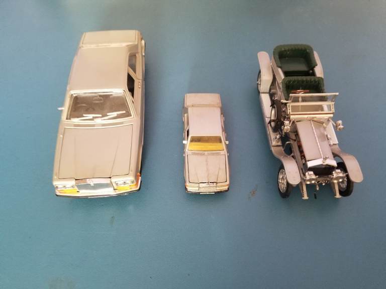 Vintage Model Cars Collection – Silver, Good Condition