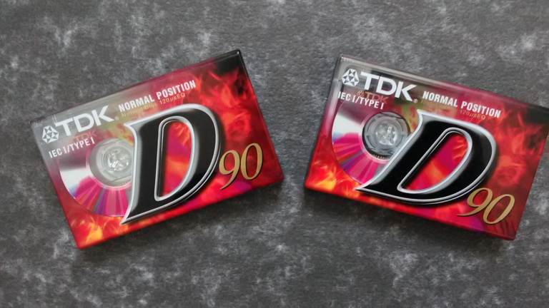 Two TDK D90 Normal Position Cassette Tapes