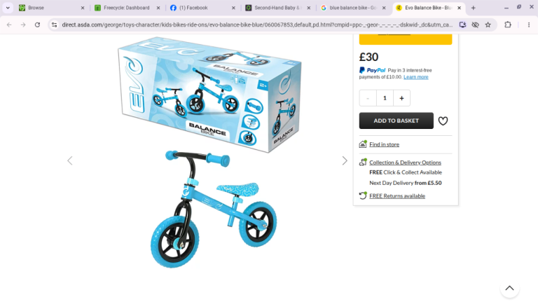 New EVO Balance Bike – Blue