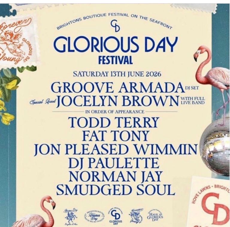 Glorious day festival tickets hove £60 each x4 available 