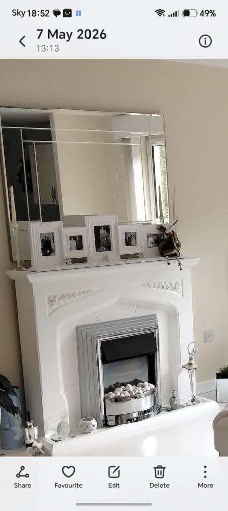 White Electric Fireplace Surround with Integrated Electric Fire