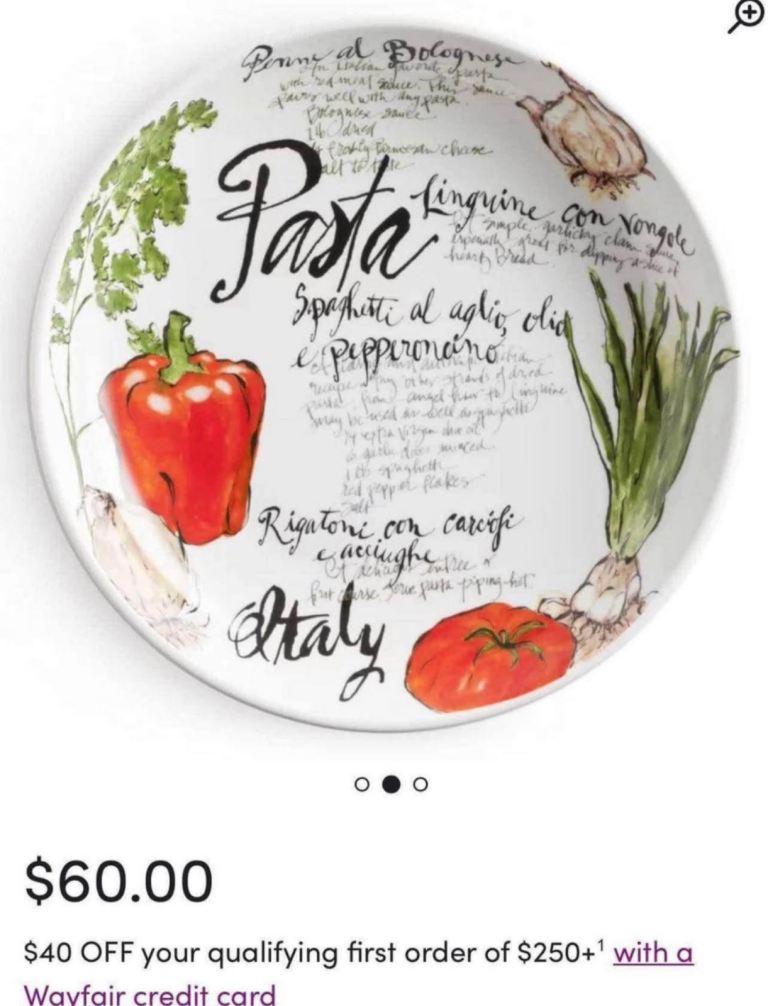 Rosanna Pasta Italiana Design 33 cm Large  Serving Bowl 