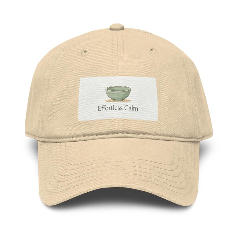 Washed Cotton Dad Hat, Unstructured Baseball Cap, Effortless Calm Design