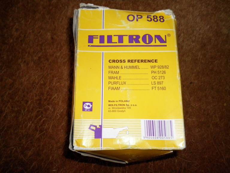 Filtron OP 588 Oil Filter