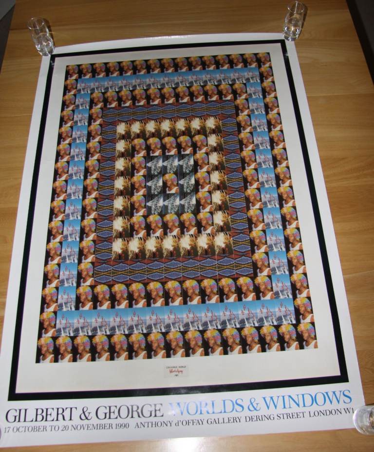 Gilbert & George worlds & windows Art Exhibition Poster.
