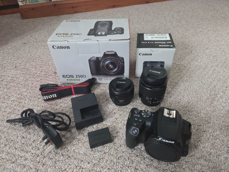 Canon EOS 250D 24.1 MP DSLR With 2 Lenses 