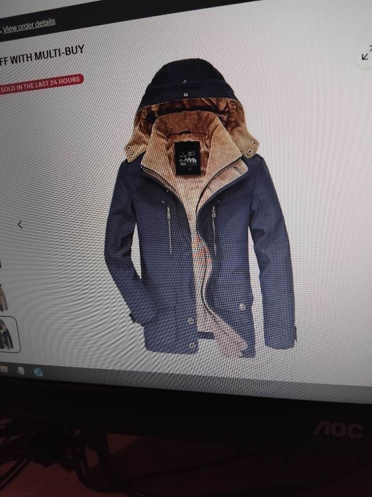 Mans warm fleeced coat 4xxxx Navy.