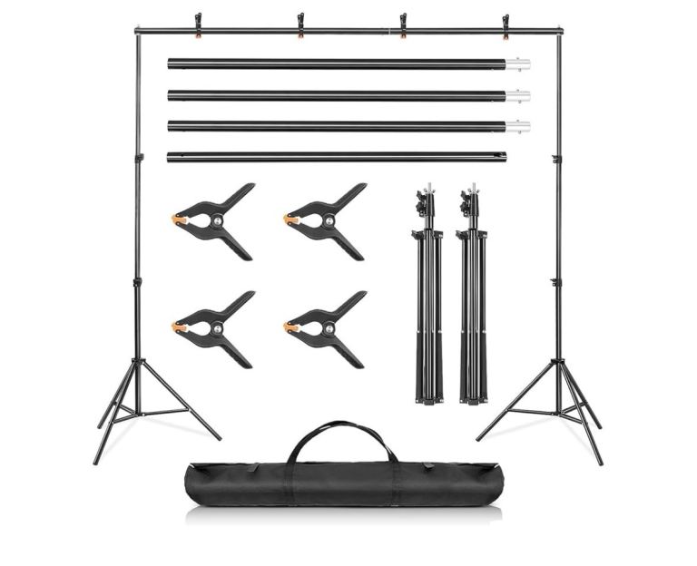 Professional  Adjustable Backdrop Stand Kit for Photo and Video with Carrying Bag 