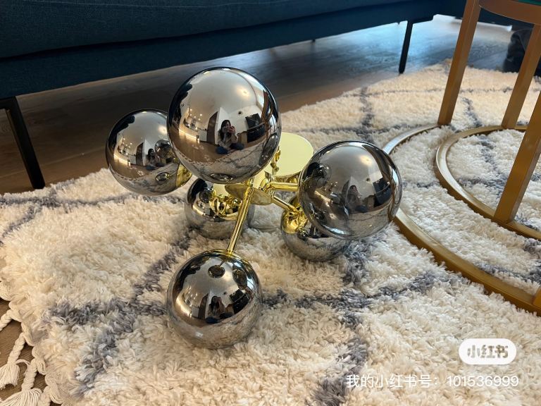 image for Modern Brass & Smoked Glass Ceiling Light – £60 (Bought from MADE