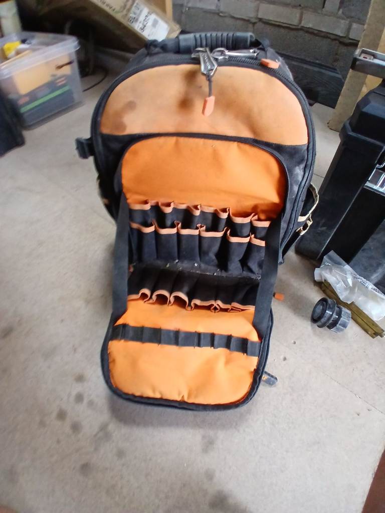 Magnusson Tool Backpack - Black and Orange, Good Condition