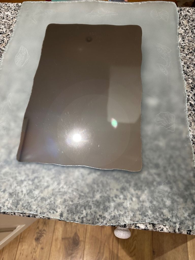 Unique Handmade Nautical Sea Shell Starfish Etched Frosted Glass Large Bathroom Mirror Cost £95.00