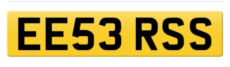 Private number plate (EE53RSS)