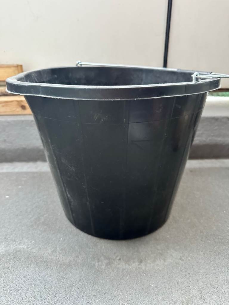 Black plastic bucket - £1