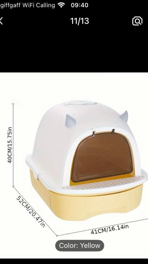 XL Large Full Hooded Cat Litter Box