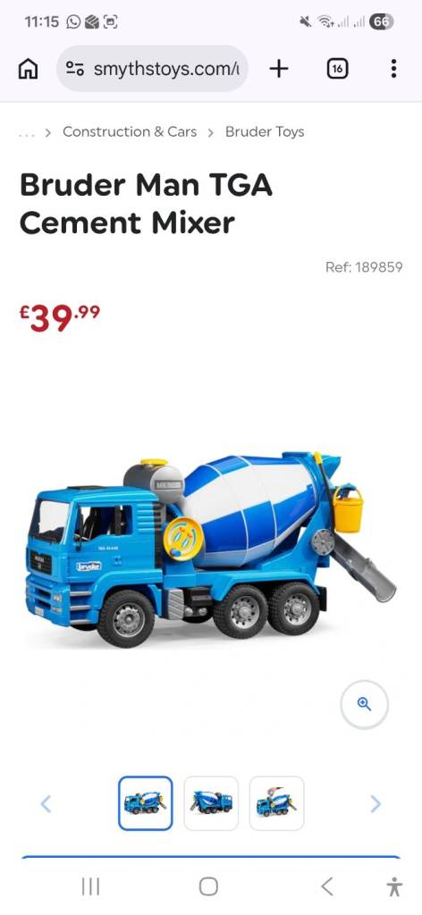 Bruder Man TGA Cement Mixer