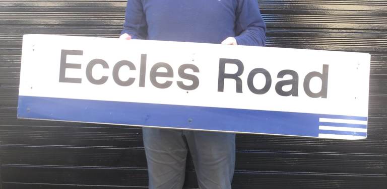 image for Old Regional Railway Station Sign. ECCLES ROAD