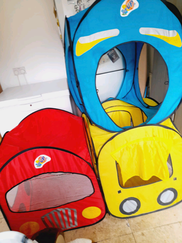 3x Kids The Pop Up Co Play Tents Vehicles Outdoor Play