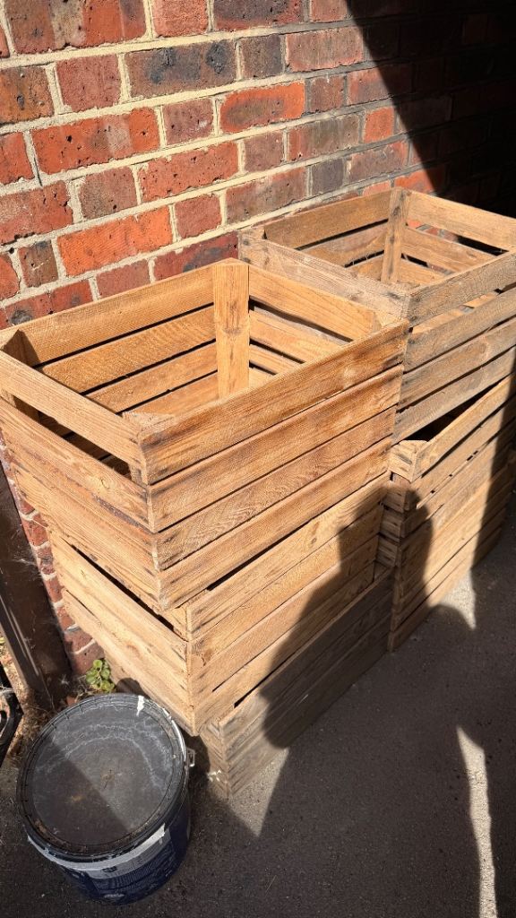 Wooden Crates for Storage or Garden Use – Set of 4