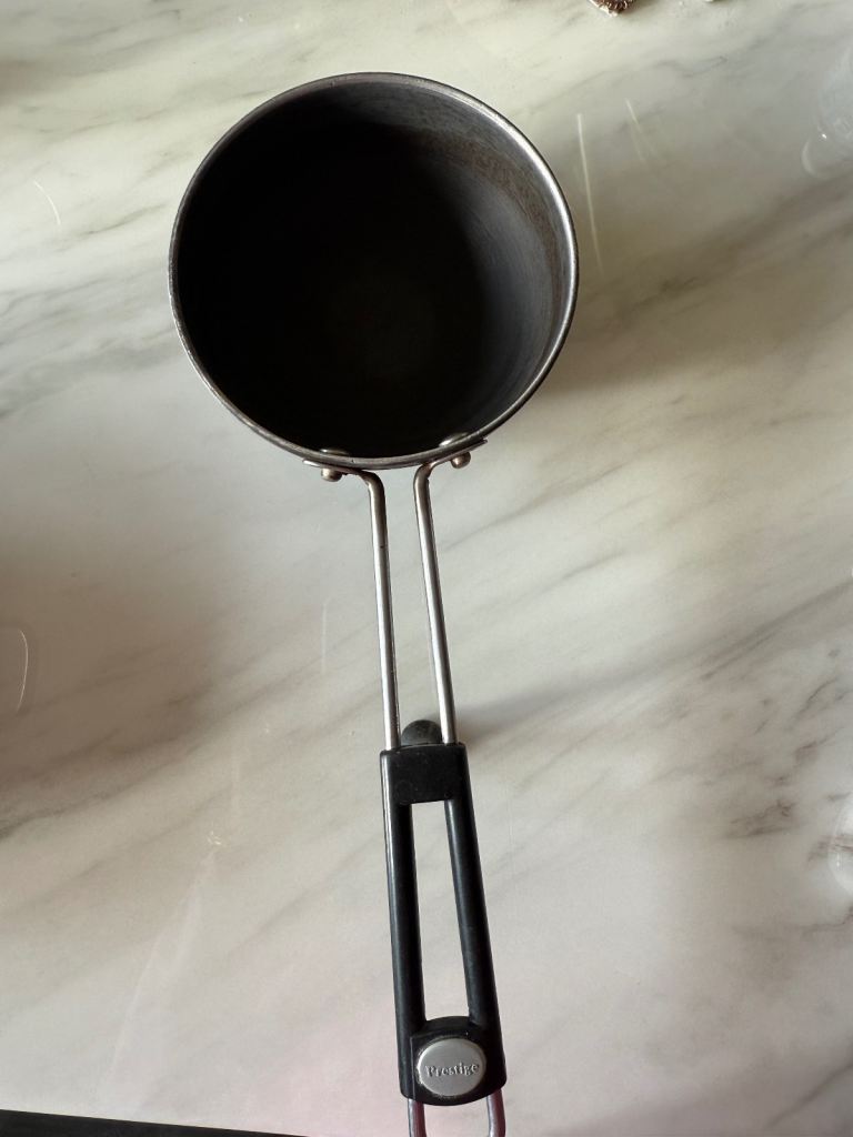 Prestige Aluminium Hard Anodised Tadka Pan, 13cm, Black