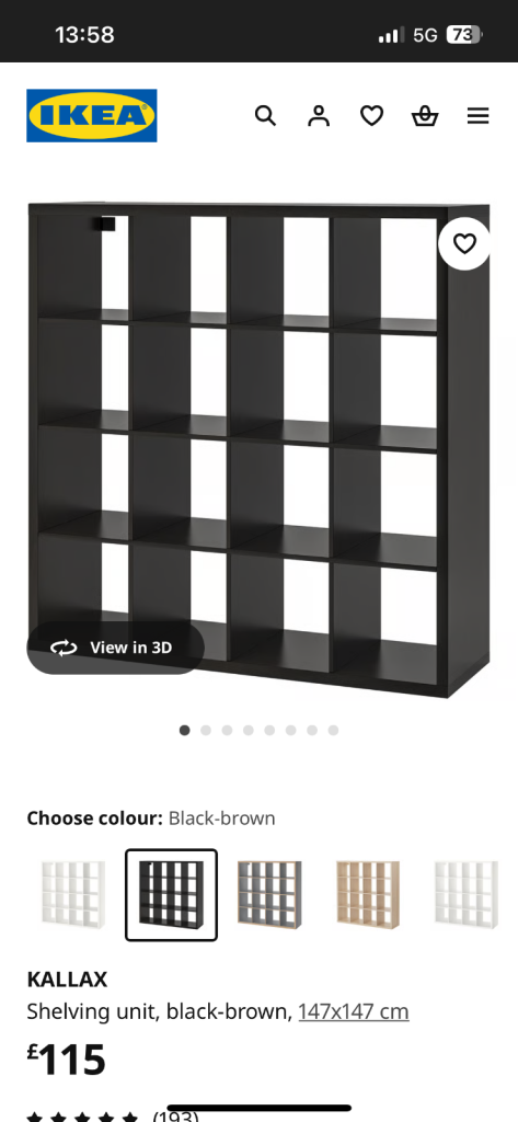 IKEA Kallax wall unit
