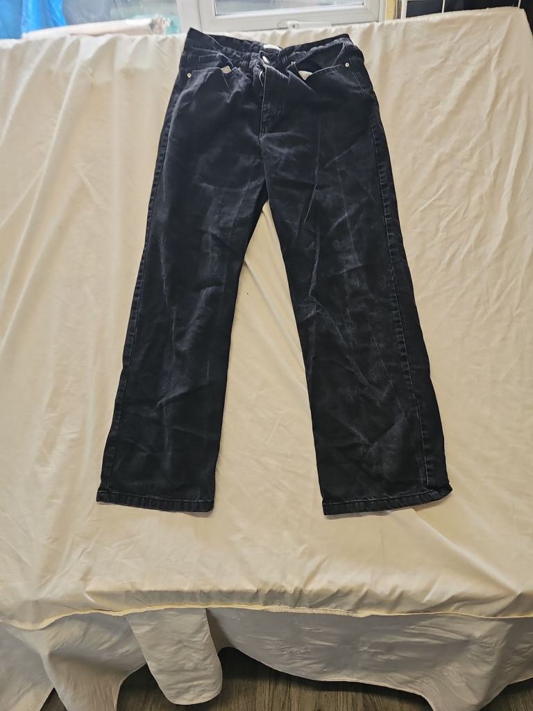 Papaya Denim Women's Black Straight Leg Jeans A6 1264
