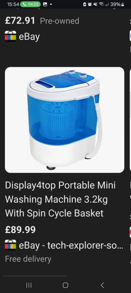 new display4top portable washing machine £35 delivered