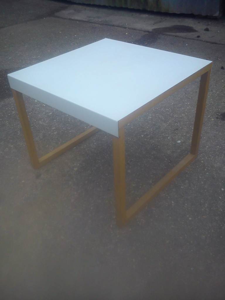 Vintage, Habitat, steel and oak coffee table.